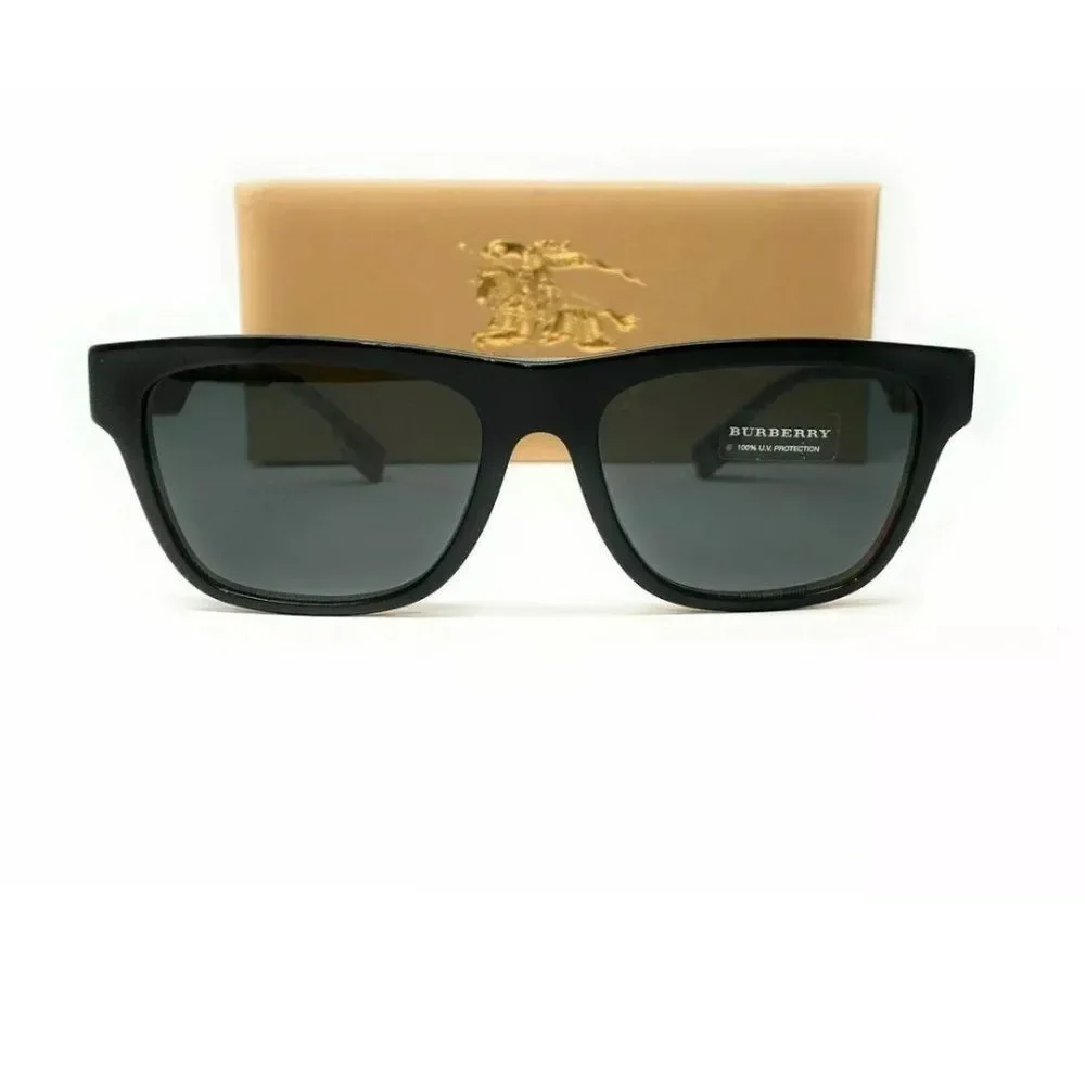 Burberry Men's Black and Grey Sunglasses!